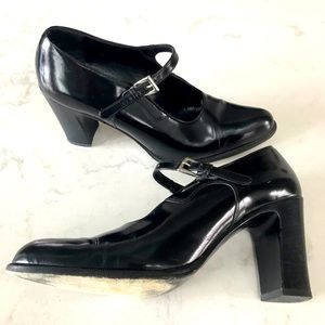 Prada Black Mary Jane Heels Size 38.5